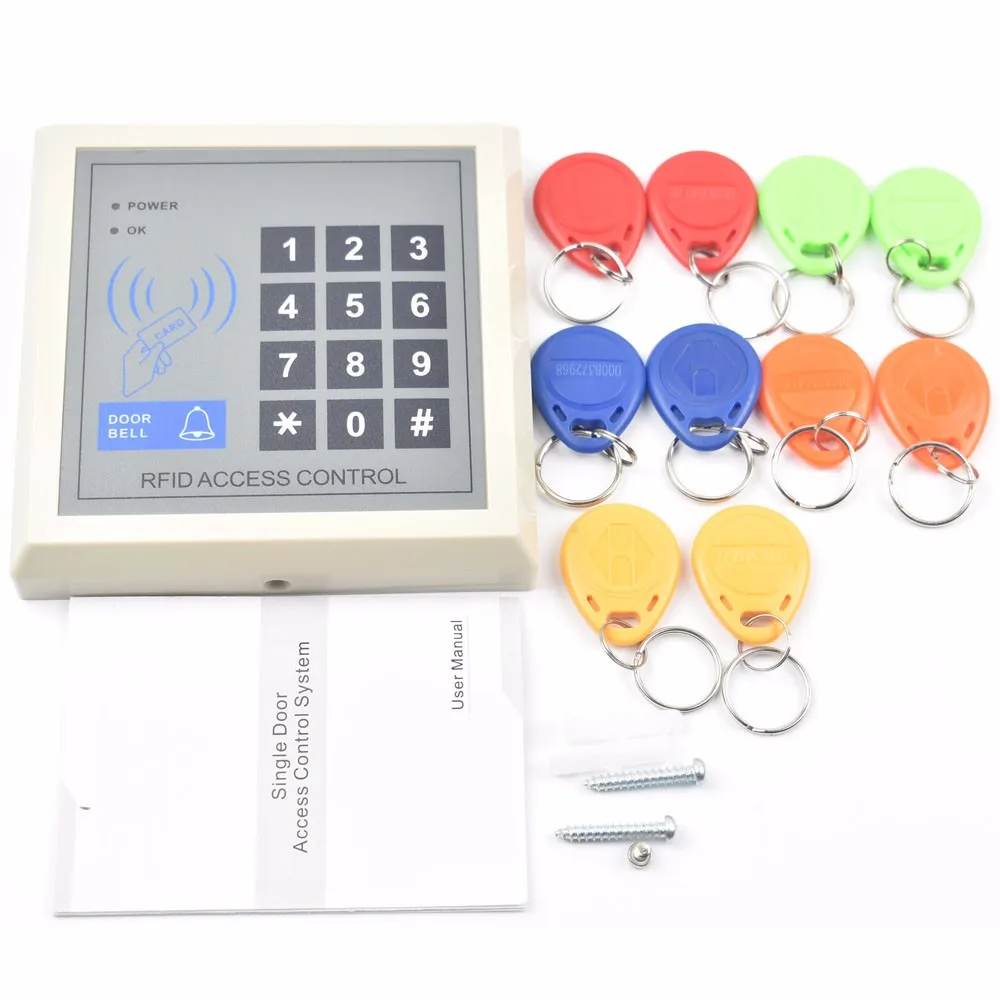 RFID Proximity Door Access Control Keypad system 125Khz EM ID card Access Controller + 10pcs Tags