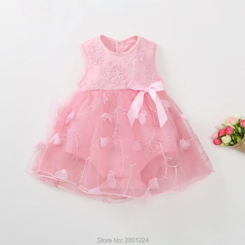 newborn baby girl dresses clothes summer with flower 0 3 6 month baby girl dress for party and wedding princess style clothes