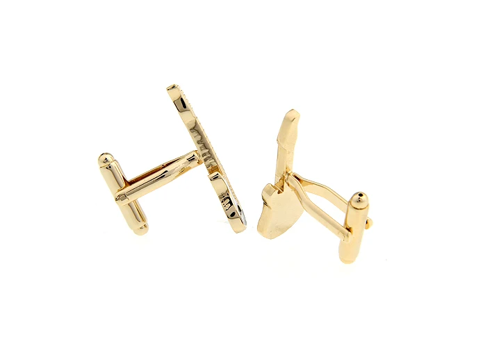 iGame Electric Guitar Cuff Links Golden Color Novelty Music Tool Bass Design Free Shipping