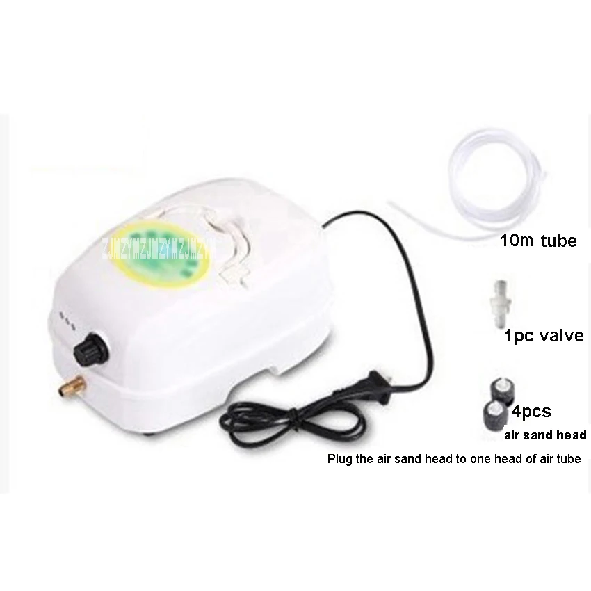 YL-3200 Portable Ultra Silent AC/DC Aquarium Air Pump AC 220V Fish Tank Oxygen Pump 20W Mini Air Compressor With 10m Air Tube