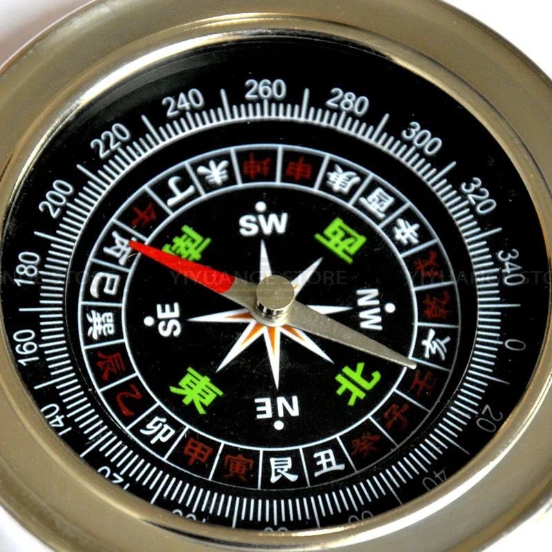 Feng shui Chinese Pocket Stainless Steel Portable Luopan Compass Elaborate Round Luo Pan Home decoration accessories