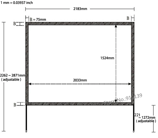 80x60inch Viewable Size 4:3 Rear Projection Screen Fast Folding Frame With Travel Case For Business