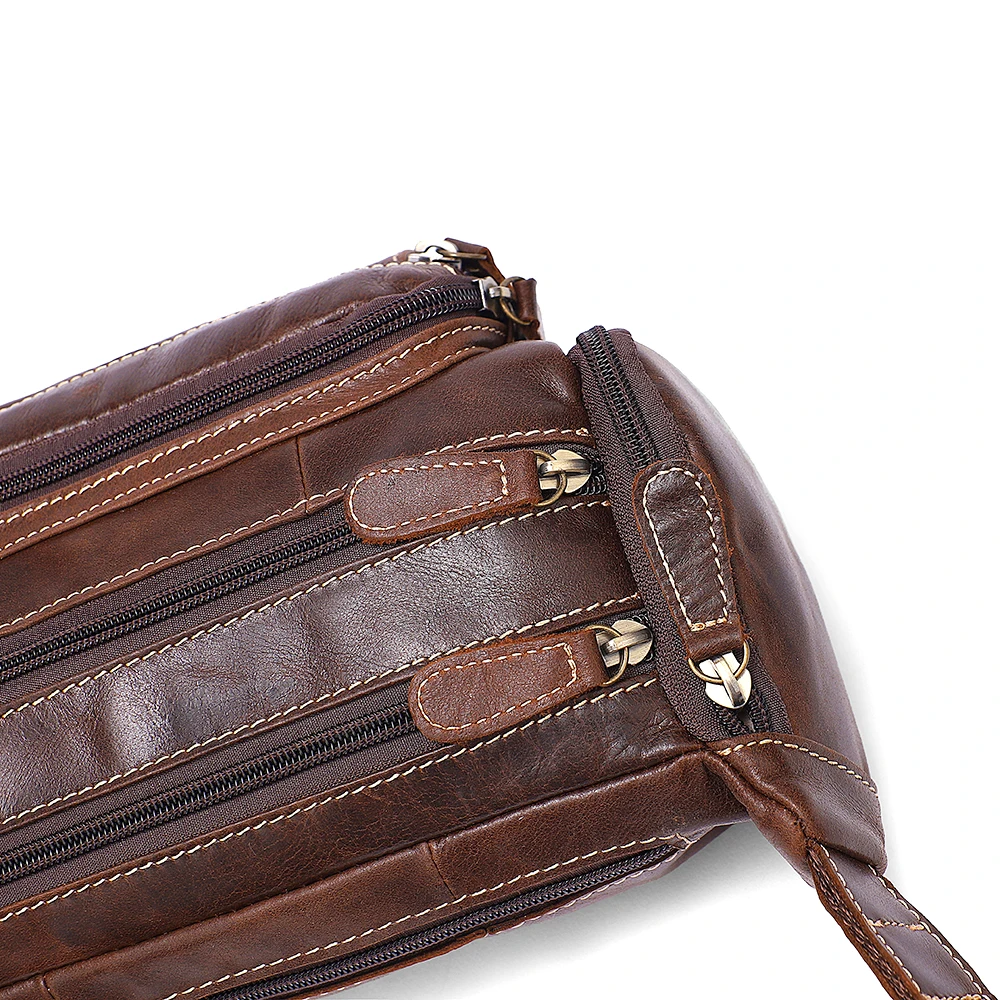 WESTAL Laser Engrave Men\'s Waist Bag Belt Men Leather Waist Packs Male Fanny Pack Money Belt Bags Travel Bum Hip Bag Genuine 835