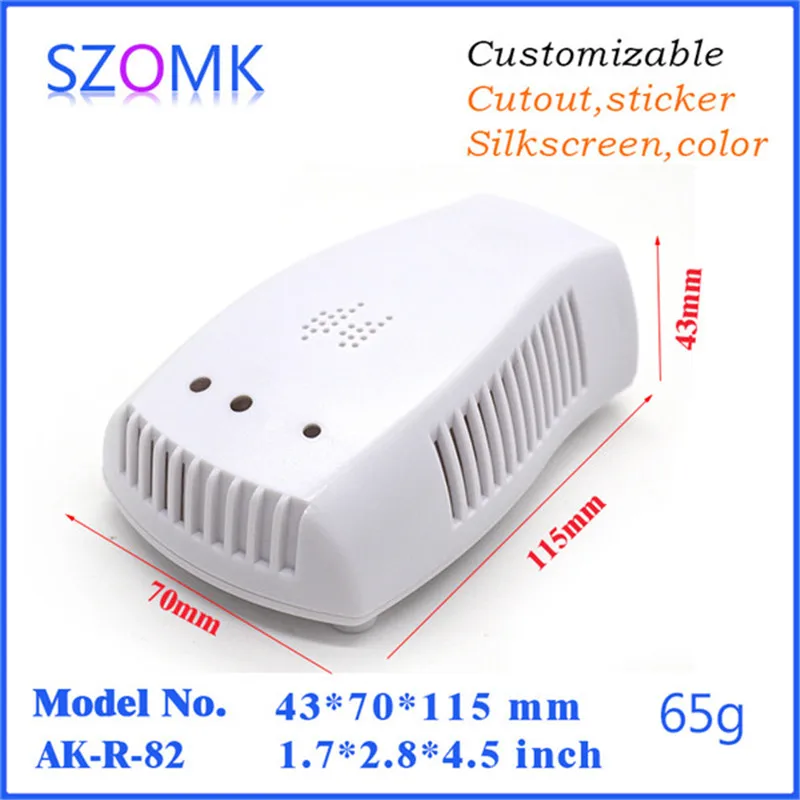 SZOMK abs Plastic door alarm enclosure (1Pcs) 43*70*115mm wall mount plastic box control box diy plastic case