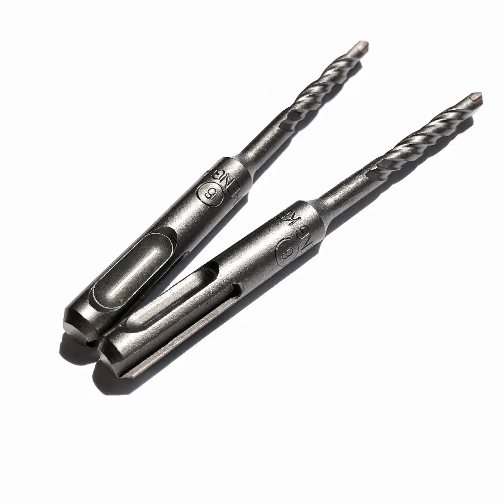 On Sale of 2PCS 3-10 Diameter 85-110mm Length TCT Tip SDS Plus Round Shank 4 Hollow Hammer Drill Bits For Home Masonry Work