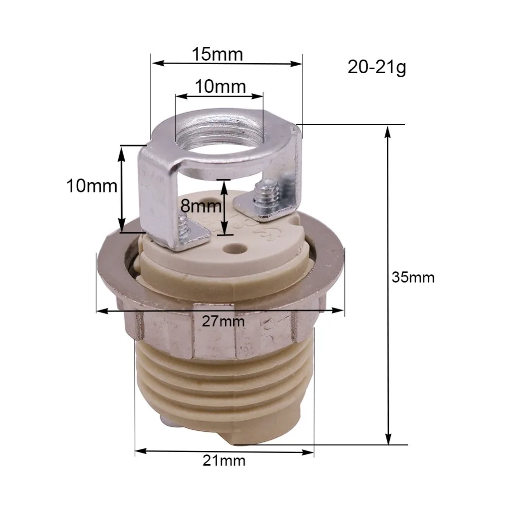 4 Pcs G9 LED Special Ceramic Lamp Holder Lamp Holder Homekit Bulb Holder 35mm Height Thread Diameter 21mm