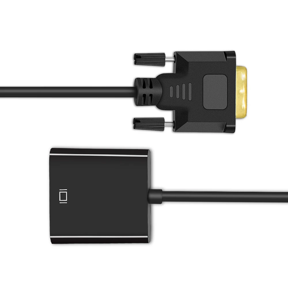 TISHRIC DVI-D DVI do adapter VGA wideo kabel konwertera 24 + 1 25Pin DVI-D na VGA 15Pin Active 1080P do projektora telewizor z dostępem do kanałów