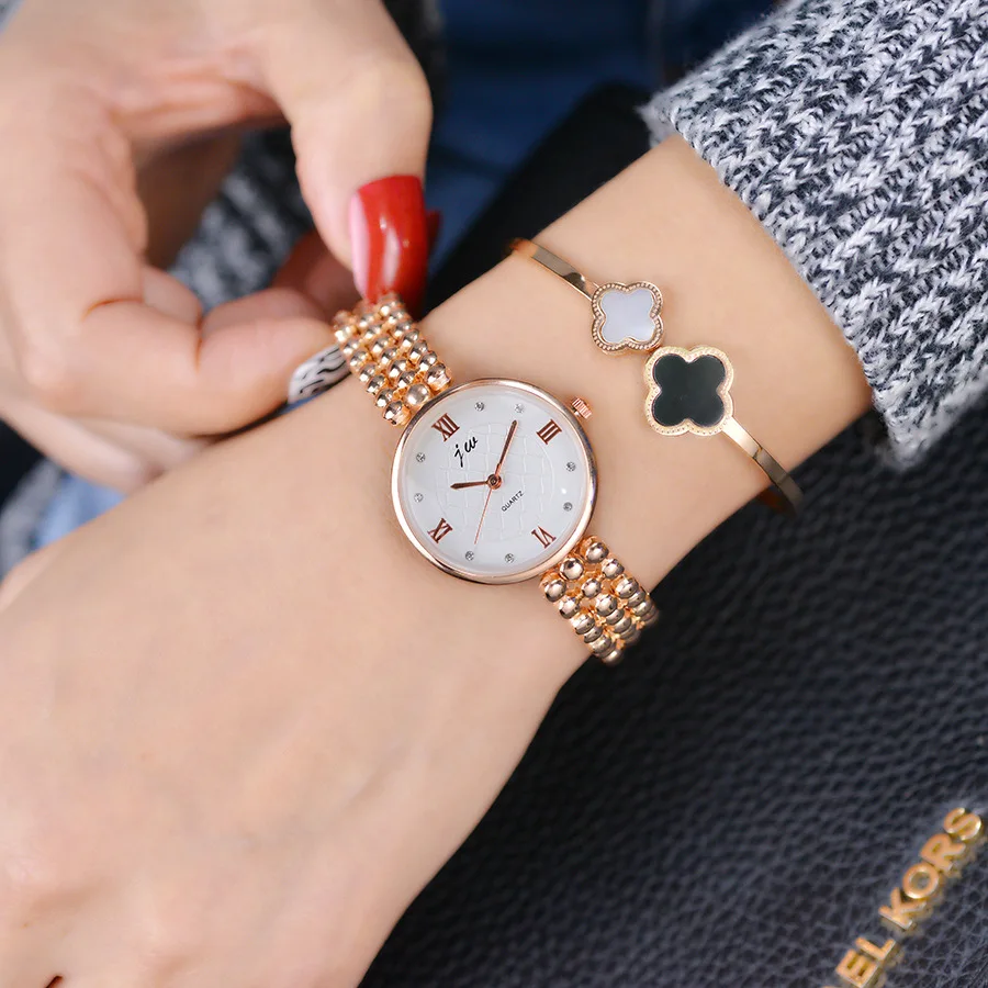 Fashion JW Brand Women Luxury Pearl bracelet Gold Quartz Watch Diamond Timepiece ladies Gift Student wrist watches relojes mujer