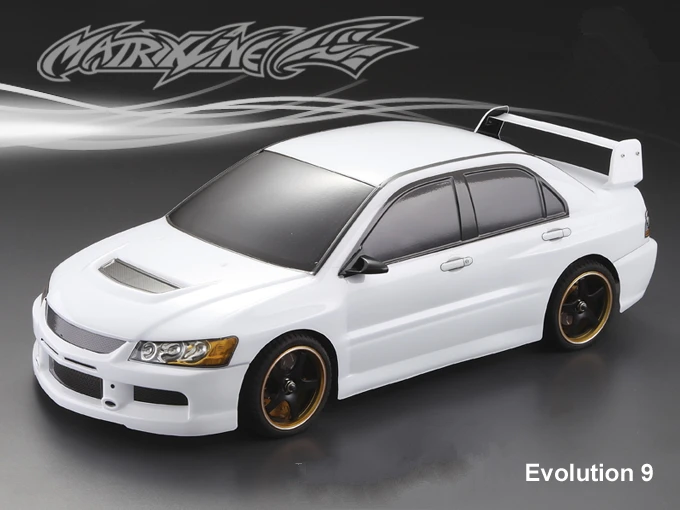 Универсальный корпус EVO 9 для радиоуправляемого автомобиля, ширина 195 мм, прозрачный, Без окрашивания, hsp, hpi, trax, Tamiya, 1 комплект