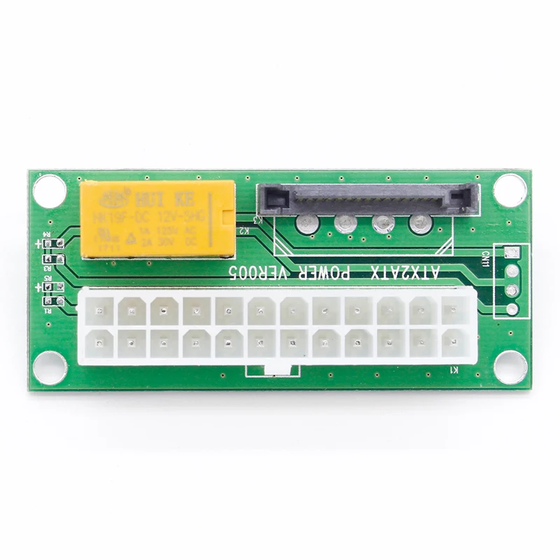1pcs Desktop ATX 24PIN Dual PSU Power Synchronizer Start Extender Cable Card adapter for Bitcoin Mining add2psu