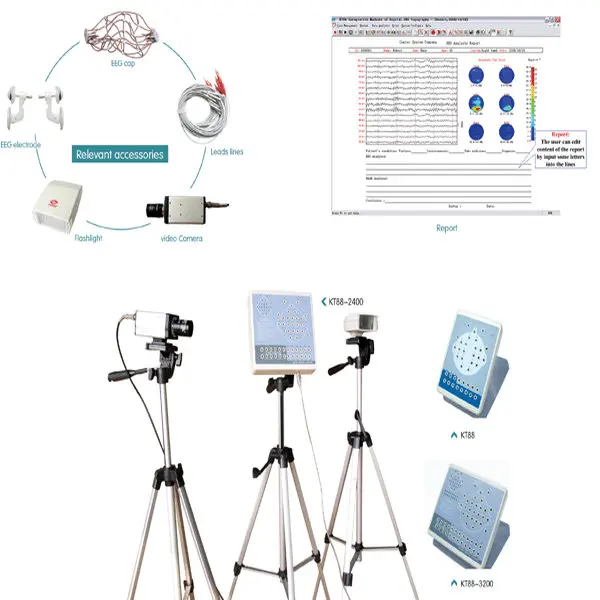 CONTEC KT88-1016 16-Channel Portable Digital EEG Brain Electric Activity  Mapping Scanner