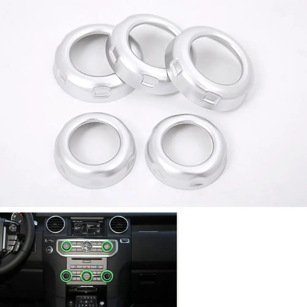 

5pcs Car Interior Middle Console Switch Button Cover Trim Car-styling Fit For 2010-2016 Land Rover