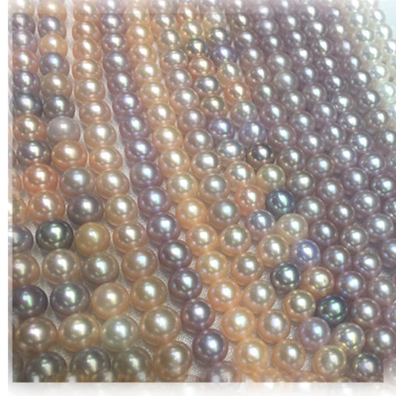 MADALENA SARARA AAA  7-10 mm  Round Freshwater Pearl For DIY Jewelry Making 38-40pcs/Strand