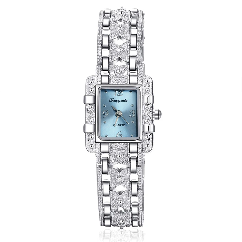 CYD-Reloj de acero inoxidable de lujo para Mujer, Relojes casuales de cuarzo, Relojes de pulsera analógicos para Mujer, Relojes únicos