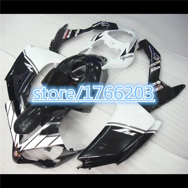 

ABS Fairing Set For YZFR1 2007 2008 black white 07-08 YZF1000 2007 2008 R1 YZF R1 07 08 YZF1000 Plastic Kit Ning