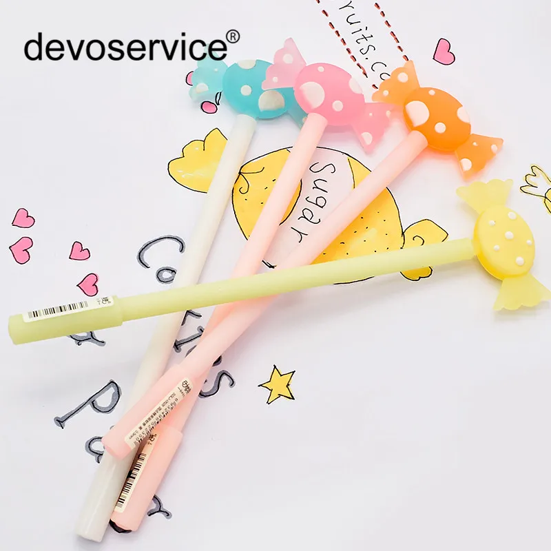 2Pcs/Set New Fashion Candy Repellent Fragrance Gel Pen Kawaii Fresh Student Signature Pens School Office Stationery Supplies