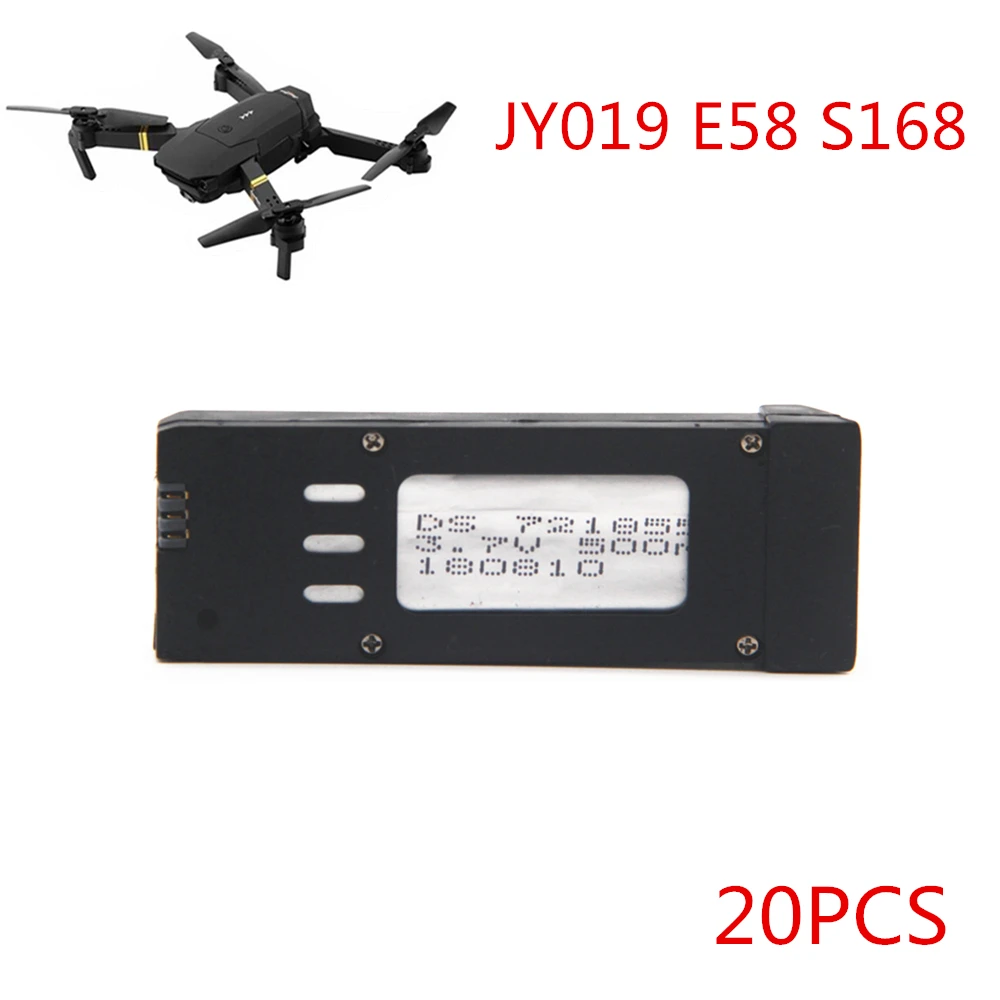 

20pcs Original Battery for Eachine E58 JY019 S168 RC Quadcopter Spare Parts DS 721855 3.7V 500mAH Lipo Battery For RC Drone