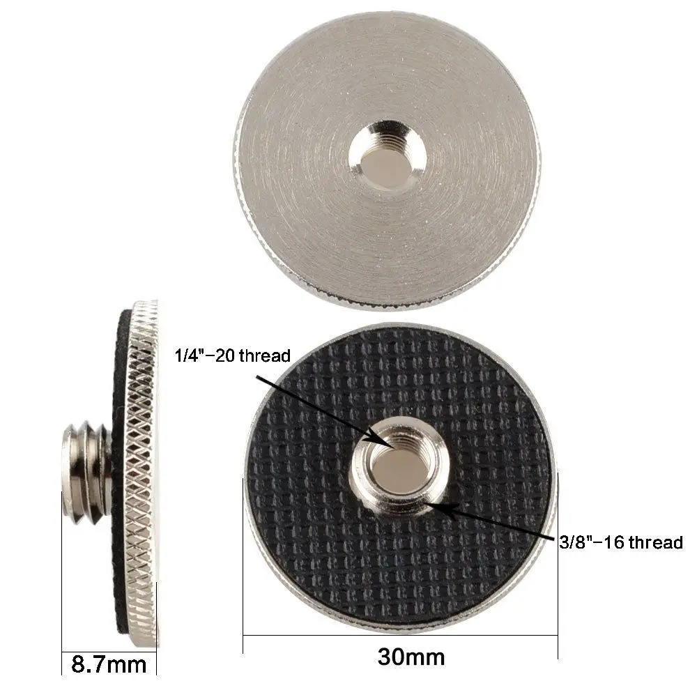 Переходник с внутренней резьбы 1/4 дюйма на наружную резьбу 3/8 дюйма для штатива камеры и QR-пластины