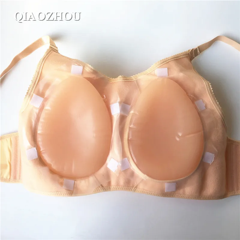 

800g 85C realistic sexy breast form shemale crossdresser fake silicon boobs prosthesis with bra