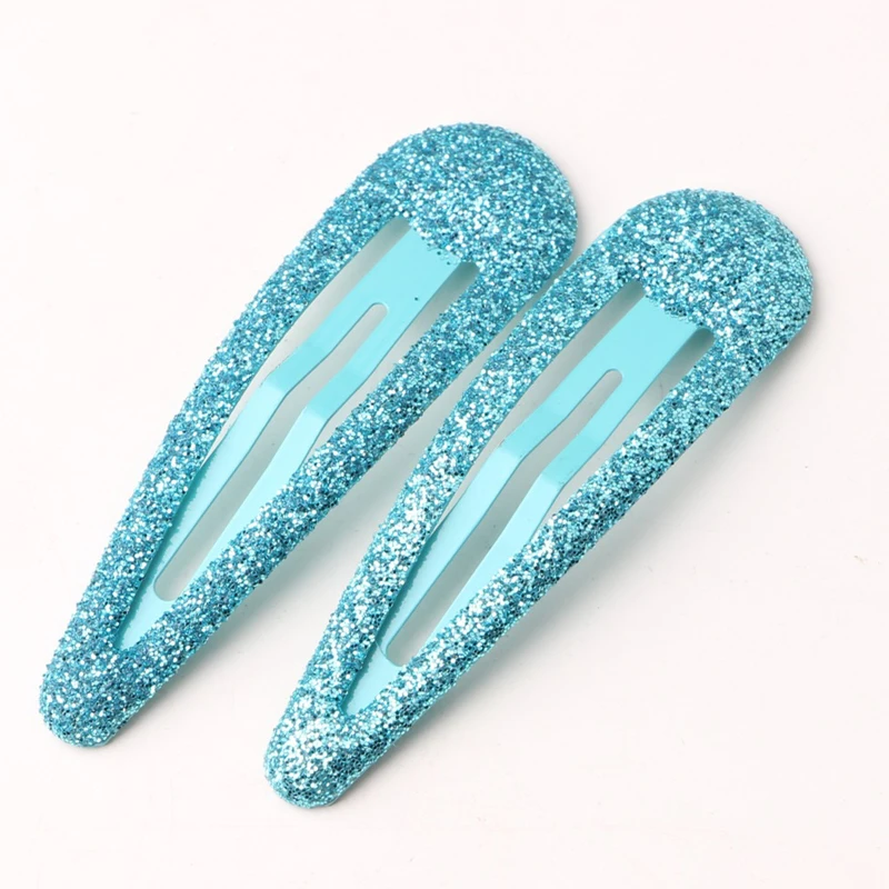 100pcs/lot Children Barrettes Bobby Pin Glitter Hair Clips Girls\' Hair Accessories 48MM Hairpins Claw Clips For Women Wholesale