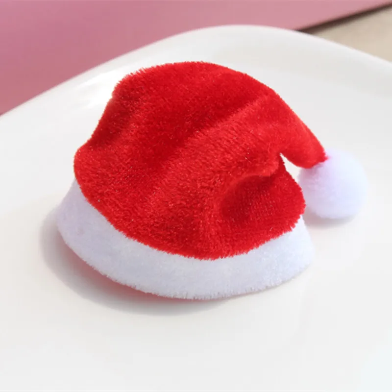 100pcs/lot 2016 new arrival cerative gift Christmas Decoration cute  cup velvet cap cosmetics hat home shop decor Xmas suppliers