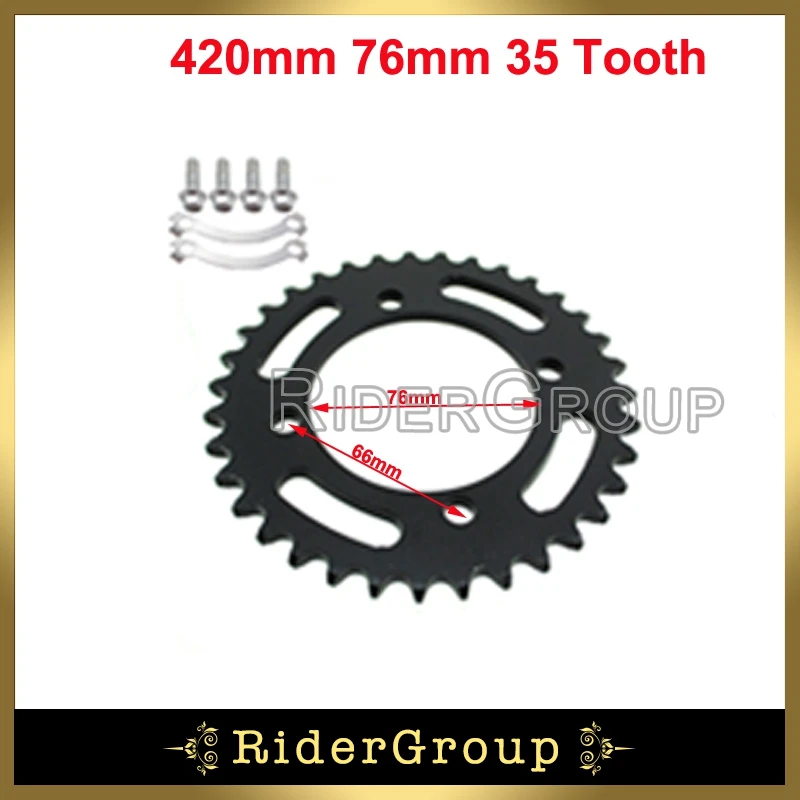 420 76mm 35 Tooth Rear Sprocket For Chinese Pit Dirt Bike 50cc 70cc 90cc 110cc 125cc 140cc 150cc 160cc 170cc 190cc