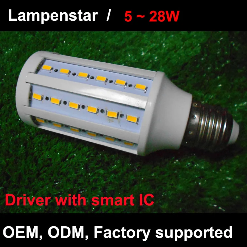 

E27 LED Lamp 5730SMD led corn Light Bulb with smart ic 5W 7W 9W 10W 14W 15W 18W 20W 22W 25W 30W 28W 40W 50W real power 220V 110V