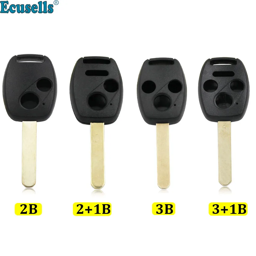 

2/3/4 ButtonS Remote Key Replacement FOB Shell Case for Honda Accord Civic CR-V Pilot uncut