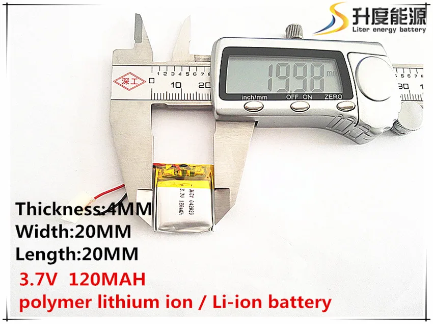 10 Stück [SD] 3,7 V, 120 mAh, [ 402020 ] Polymer-Lithium-Ionen-/Li-Ionen-Akku für Spielzeug, Powerbank, GPS, MP3, MP4, Handy, Lautsprecher