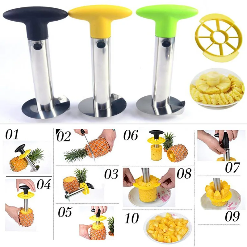Edelstahl Ananas Corer Slicer Cutter Obst Corer Schäler Stem Remover Klingen für Einfach Coring Küche Werkzeuge