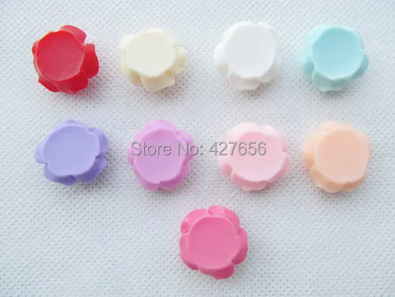 Lot de 100 breloques Cabochon en résine, 20mm, 9 couleurs, Rose vierge, Kit de décoration pour téléphone, accessoires de fabrication de bijoux à faire soi-même