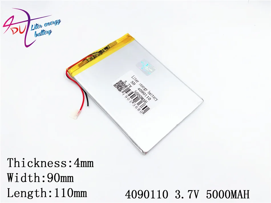 بطارية ليثيوم أيون عالمية للكمبيوتر اللوحي ، سعة البطارية 4090110 ، 3.7 فولت ، 5000 مللي أمبير ، 7 بوصة ، 8 بوصة ، 9 بوصة