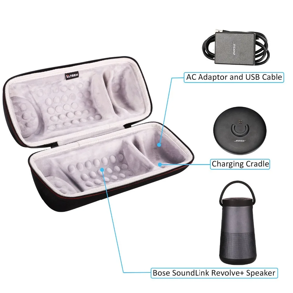 

LTGEM EVA Hard Storage Travel Carrying Protective Case For Bose SoundLink Revolve+ Portable &Long-Lasting Bluetooth Speaker