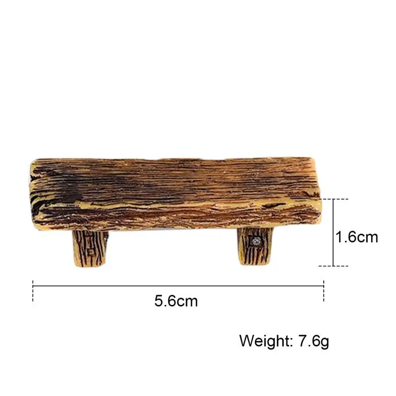 1pcs Random Color Retro Chair Miniatures Figurines Jardin Terrarium Decor Home Bonsai Ornaments DIY Micro Landscape