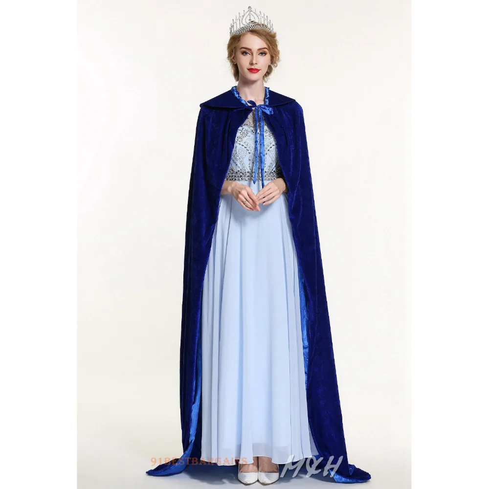 

Elegant Pageant Velvet Cloak Full Length 71" Luxury Europe Style Robe Medieval Cape Shawl Cosplay Party Queen Princess Costumes