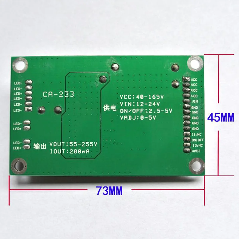 CA-233 Universal 32-60 inch LED LCD TV backlight constant current booster board 55-255V output constant current board