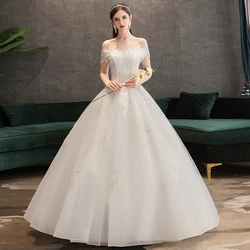 Wedding Dresses New Bride Luxury Ball Gowns Lace Up Wedding Dress Princess Floral Dress