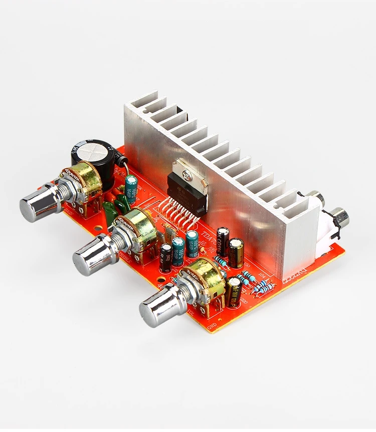 DC 12V TDA7377 Audio Amplifier Power Board Stereo 2.0 ch 40w+40w RCA Treble Bass Adjustable