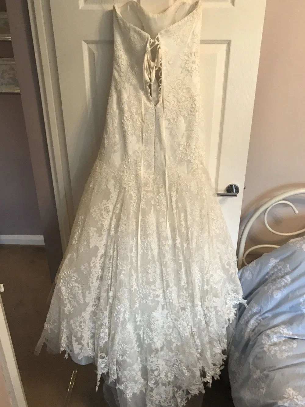 Vestido De boda de sirena De encaje blanco de lujo, vestido De novia Vintage con faja, 2021