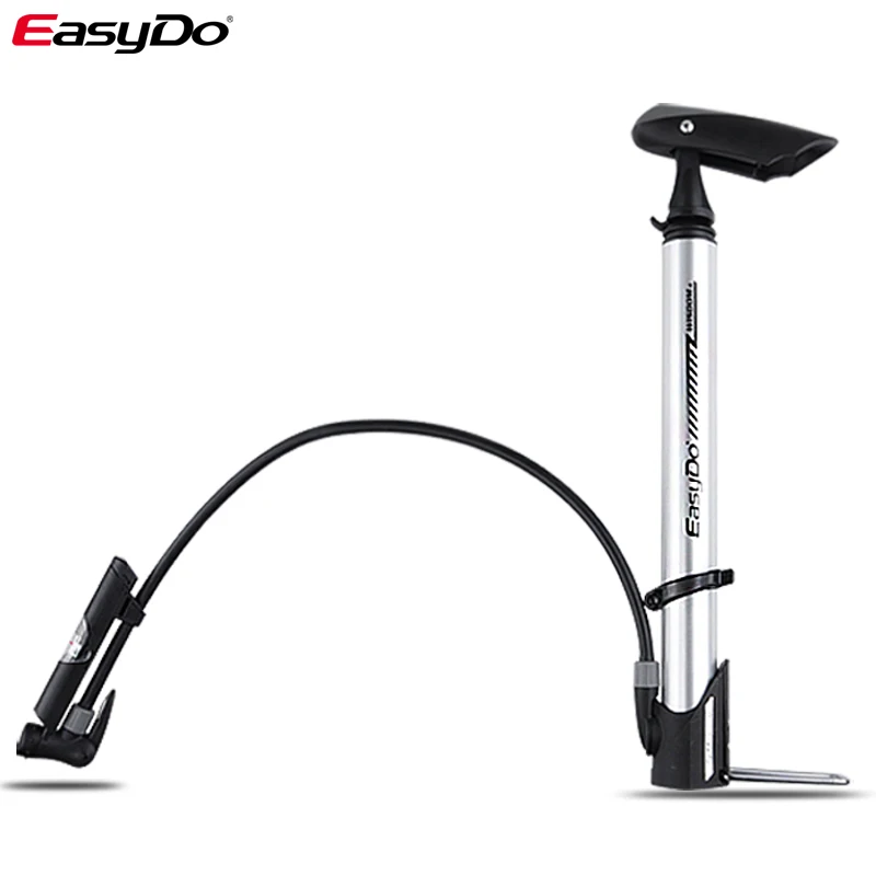 EasyDo Portable Bike Pump Mini Light Weight Pump 140Psi Aluminum Alloy For Presta&Schrader Valve Mountain Cycling Bike Pump