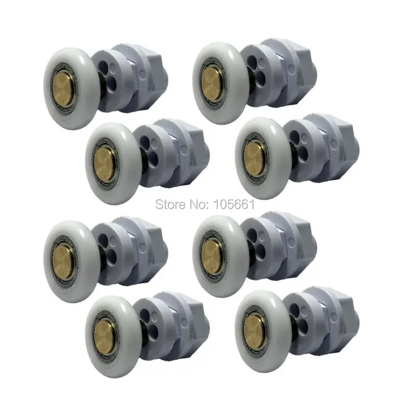 New 8 x Copper Twin Shower Sliding Door Pulleys 19/23/25/27mm Pulleys Runner Roller