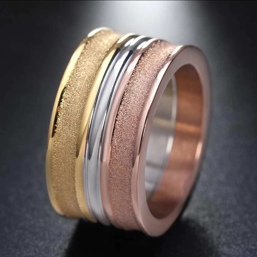 Fashion High Quality Multicolor Stainless Steel Women Jewelry Ring Engagement Ring for Women Men Wholesale