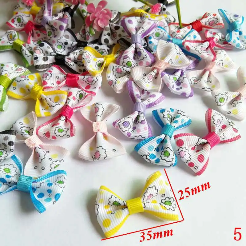 50pcs/lo Fashion Wedding Decoration Artificial Flowers Gird Ribbon Bow Flowers DIY Craft Wedding Decoration For Hair Accessories