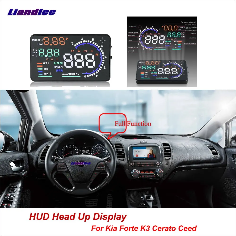 Car Head Up Display HUD For Kia Forte K3 Cerato Ceed 2012-2018 Dynamic Driving Computer HD Projector Screen Detector