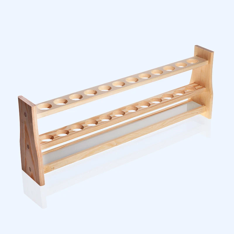 1pcs Wooden Test Tube Rack 28mm x12 Holes Holder Support Burette Stand Laboratory Test tube Stand Shelf Lab School Supplies