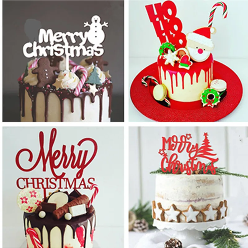 2019 New Merry Christmas Acrylic Cake Topper 