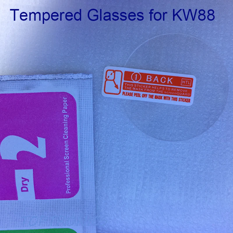 1.39 Inch High Transparent Tempered Glass Screen Protector for KW88 Smart Watch Special Fit round Edge Design