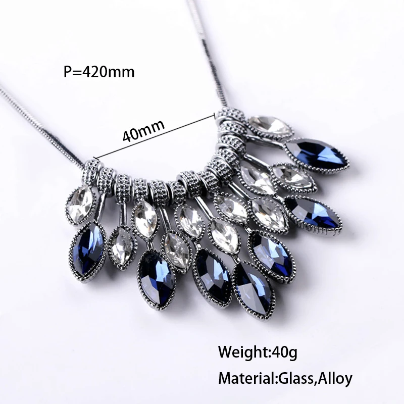 Meyfflin Collier Femme 2022 Statement Necklaces & Pendants Crystal Maxi Necklace for Women Female Chain Collar Fashion Jewelry