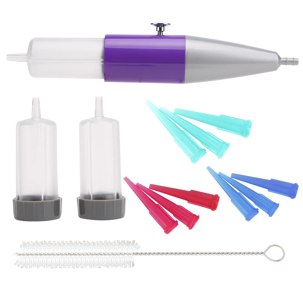 OPHIR Airbrush Kit für Kuchen Dekoration Glasuren Kuchen Süßigkeiten Schokolade Kekse Vereisung Gebäck Spritze Luft Stift AC094 + 043