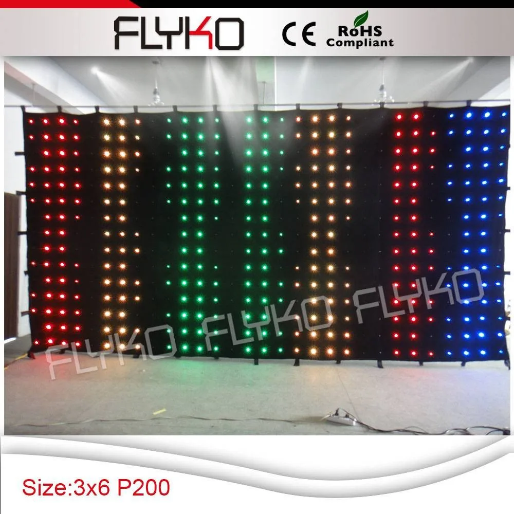 

Free shipping cheap decorative led curtain light led curtain for dj booth